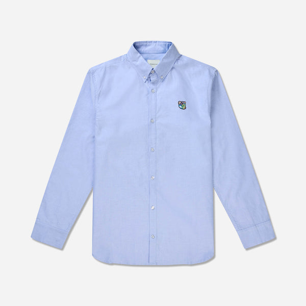 There's nothing quite as versatile as a smart small striped shirt. Tonsures statement shirt style is cut from wrinkle-resistant cotton Oxford, embroidered with the iconic Teddy logo at the chest pocket.
