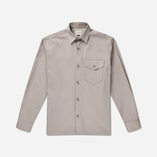 The key to creating a capsule wardrobe is selecting pieces that make layering effortless. Parker overshirt from Tonsure fits perfectly. It's tailored from a linen and cotton-blend that's naturally lightweight and breathable.